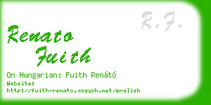 renato fuith business card